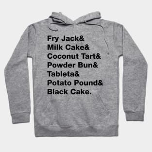 Belizean Treats List - Black Text Hoodie